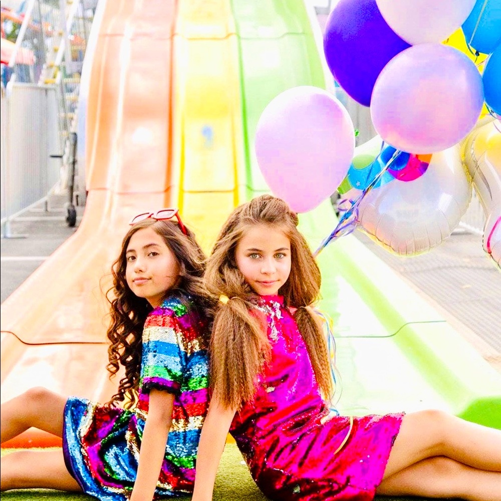 Lola + The Boys Chasing Rainbow Sequin Dress
